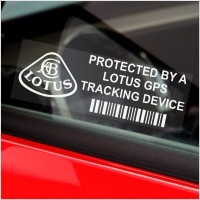 5 x LOTUS GPS Tracking Device Security WINDOW Stickers 87x30mm-Elise Car,Van Alarm Tracker 